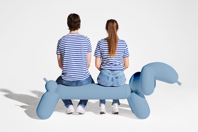 Fatboy Attackle Bench | Seats 2 adults | Sturdy & durable | Eye catching design | Easy to assemble, comes in 2 parts | indoor & outdoor | 100% recycled polyethylene (LDPE) | 195x55x77.5 cm - Rain Blue - Image 3